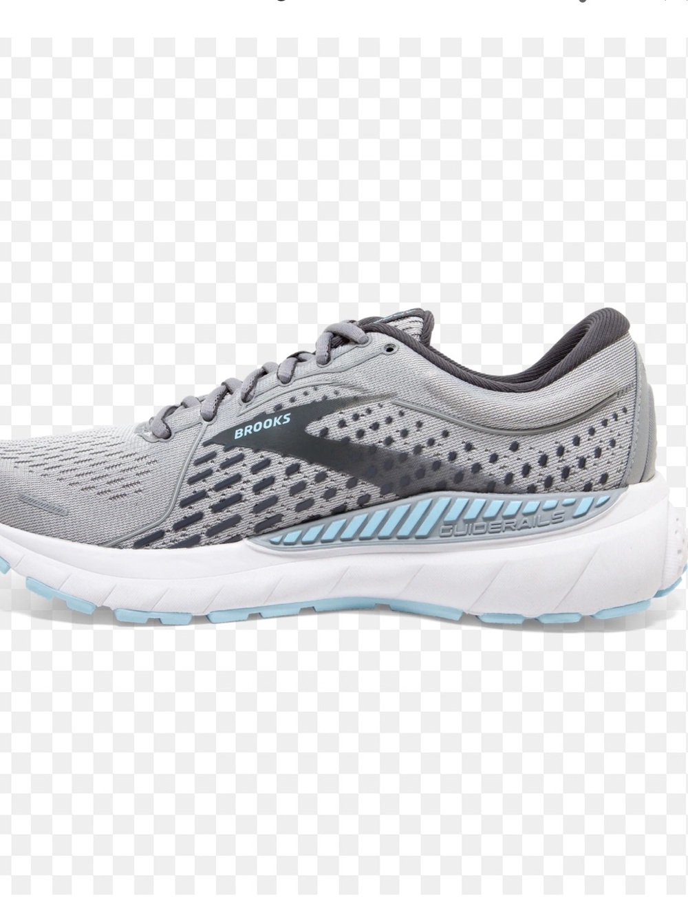 Brooks Women's Adrenaline GTS 21 Running Shoe - Gray with Light Blue Accents